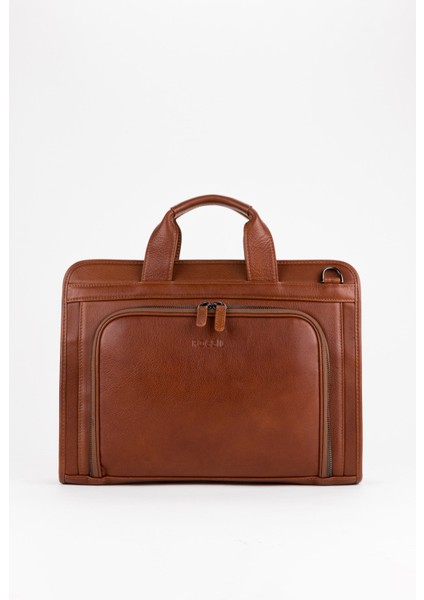 %100 Hakiki Deri Business Laptop & Evrak Çantası 14 Inç