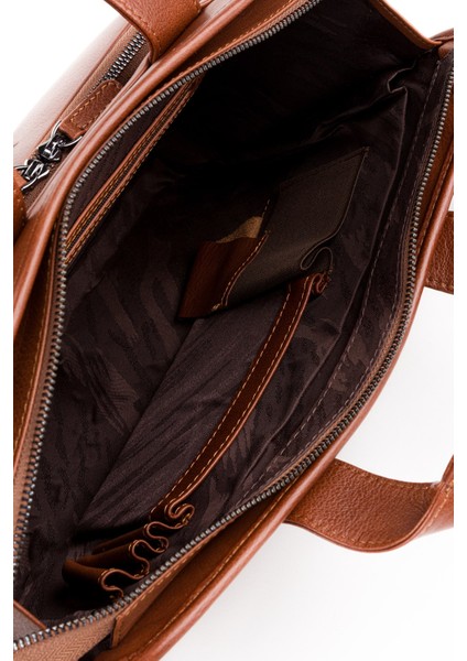 %100 Hakiki Deri Business Laptop & Evrak Çantası 14 Inç