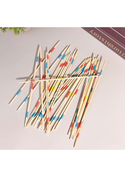 Kahverengi Mikado Oyun Çubukları, Eğlenceli ve Zarif Ahşap Tasarım modelleri