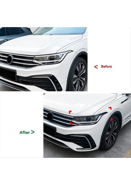 Araba Far Kaşları Vw Tiguan Mk2 Için Kapak 5 2021-2023 Araba Lambası Göz Kapakları Kapak Döşeme Aksesuarları (Yurt Dışından) fiyatları