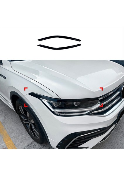 Araba Far Kaşları Vw Tiguan Mk2 Için Kapak 5 2021-2023 Araba Lambası Göz Kapakları Kapak Döşeme Aksesuarları (Yurt Dışından) modelleri