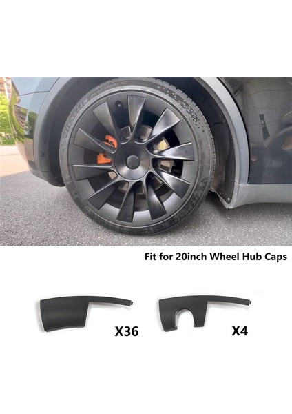 Tesla Için 20 Inç Tekerlek Göbek Kapağı Döşeme Model Y Hubcaps Yedek Rim Koruyucu Dış Aksesuarlar (Mat Siyah) (Yurt Dışından) fırsatları