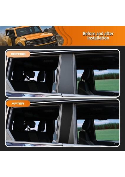 Araba B Sütun Destekleri Kapı Pencere Trim Kalıplar Ford Bronco Için Kazan Anti Stickers 2021 2022 2023 4 Kapı Aksesuarları (Yurt Dışından) fiyatları