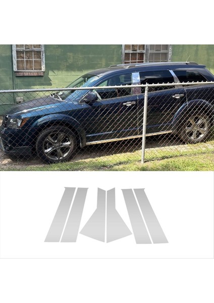 Dodge Yolculuğu Için Kapı Sütunu Pencere Döşeme 2009-2020 Ön Arka Arka Çekme Sticker Sütun Destekleri Kapak Gümüş 6 Pcs (Yurt Dışından) indirimleri