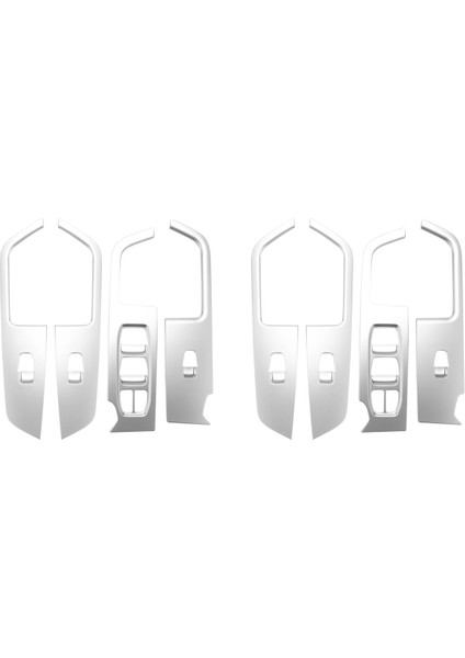 Hyundai Için 8x IX25 Creta Creta Krom Iç Kapı Koltuk Pencere Anahtarı Kapak Dekorasyon Kontrol Paneli 2015-2019 (Yurt Dışından)