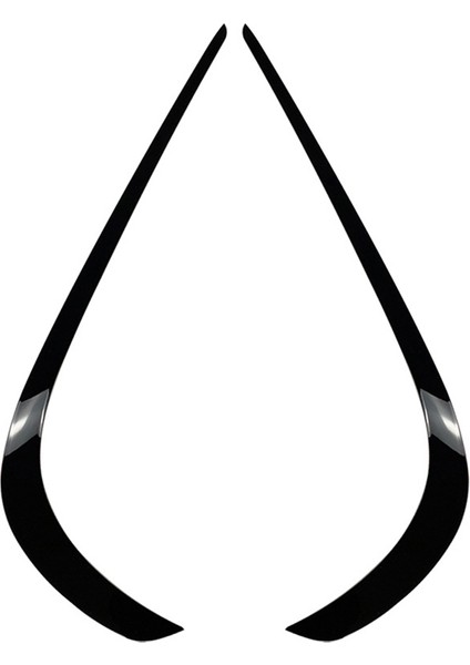 Ön Tampon Ayırıcı Spoiler Sis Lambası Kaşları Mercedes Için For Benz E Sınıf W212 Facelift 2013-2015 Piyano Siyahı (Yurt Dışından)