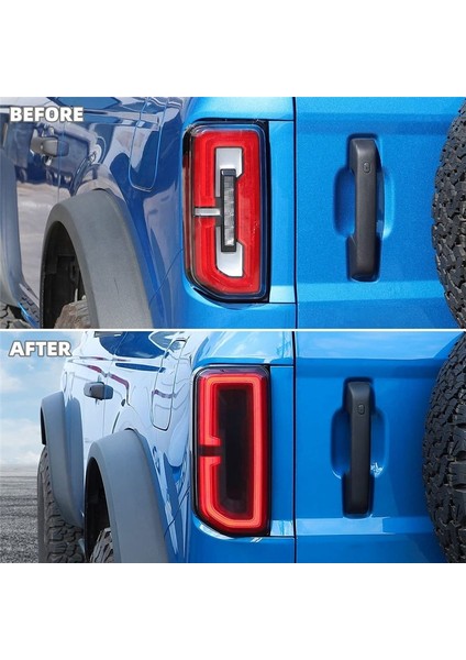 Ford Bronco Için Tail Işık Kapağı 2021 2022 2023 Arka Lamba Koruma Koruyucu Dış Aksesuarlar (Siyah Füme) (Yurt Dışından) modelleri