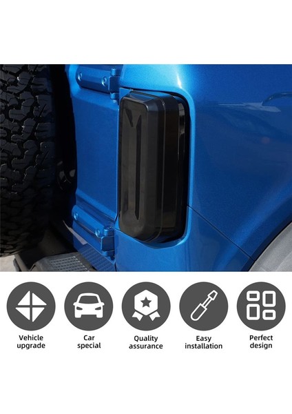 Ford Bronco Için Tail Işık Kapağı 2021 2022 2023 Arka Lamba Koruma Koruyucu Dış Aksesuarlar (Siyah Füme) (Yurt Dışından) indirimleri