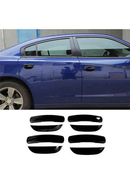 Dodge Charger Için 2011-2023 Dış Kapı Kolu Kapak Trim ve Kapı Kasesi Kapak Döşeme Aksesuarları Siyah 8 Pcs (Yurt Dışından) fırsatları