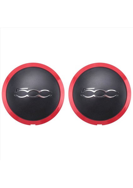 2pcs 133MM Fiat Için Hubcap 500 Tekerlek Merkezi Hub Kapakları Amblem Etiketi 68078419AC 68078421AC 51884863 Kırmızı (Yurt Dışından)