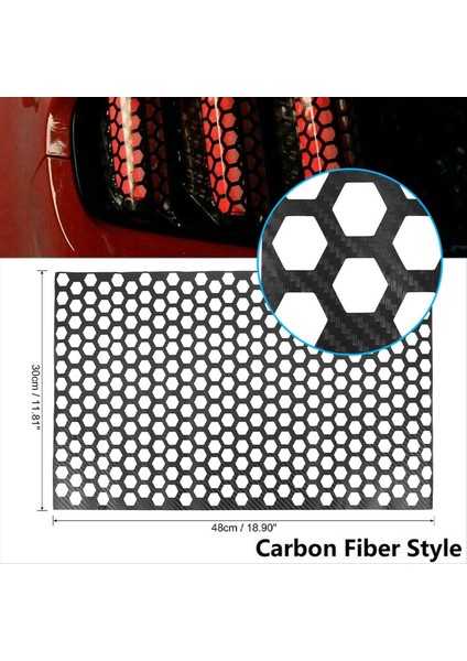 4x Araç Arka Kuyruk Işık Lamba Çıkartmaları Petek Tipi Çıkartma Karbon Fiber Stil 48 x 30CM (Yurt Dışından) indirimleri