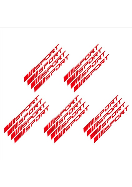 Sport Çıkartma Çıkartma Tekerlekleri Jantlar Yarış Araba Sticker Kendi Yapışkan Araba Kapısı Jantlar Tekerlek Göbek Çıkartma Aksesuarları 20PCS Kırmızı (Yurt Dışından)