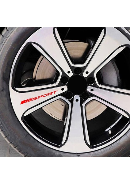 Sport Çıkartma Çıkartma Tekerlekleri Jantlar Yarış Araba Sticker Kendi Yapışkan Araba Kapısı Jantlar Tekerlek Göbek Çıkartma Aksesuarları 20PCS Kırmızı (Yurt Dışından) fırsatları