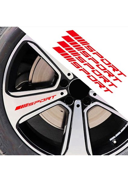 Sport Çıkartma Çıkartma Tekerlekleri Jantlar Yarış Araba Sticker Kendi Yapışkan Araba Kapısı Jantlar Tekerlek Göbek Çıkartma Aksesuarları 20PCS Kırmızı (Yurt Dışından) indirimleri