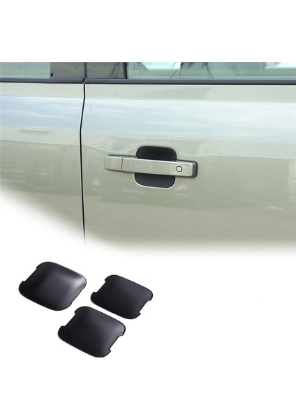 Land Rover Defender Için 90 2020-2023 Araba Dış Kapı Kolları Kapak Yan Kapı Kasesi Kapağı Kaplama Aksesuarları 3pcs Mat Siyah (Yurt Dışından) fiyatları