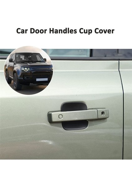 Land Rover Defender Için 90 2020-2023 Araba Dış Kapı Kolları Kapak Yan Kapı Kasesi Kapağı Kaplama Aksesuarları 3pcs Mat Siyah (Yurt Dışından) fırsatları