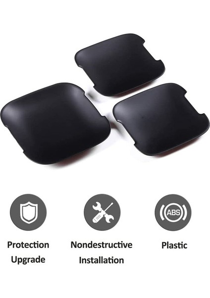 Land Rover Defender Için 90 2020-2023 Araba Dış Kapı Kolları Kapak Yan Kapı Kasesi Kapağı Kaplama Aksesuarları 3pcs Mat Siyah (Yurt Dışından) indirimleri