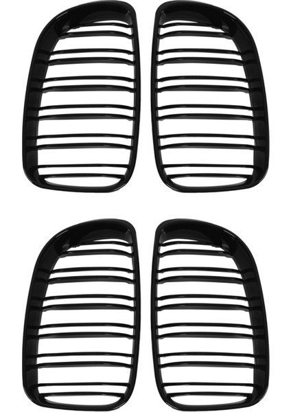 2x Parlak Siyah Çift Çabuk Ön Böbrek Izgara Bmw E81 E87 E82 E88 120I 135I Seçilmiş 2007-2011 (Yurt Dışından)