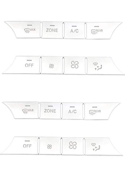 16PCS Ac Dash Düğmeleri Kapak Medya Hacim Düğmeleri Mercedes Benz C Glk Cls ml Gle W204 Için Kapak Çıkartmaları (Yurt Dışından)