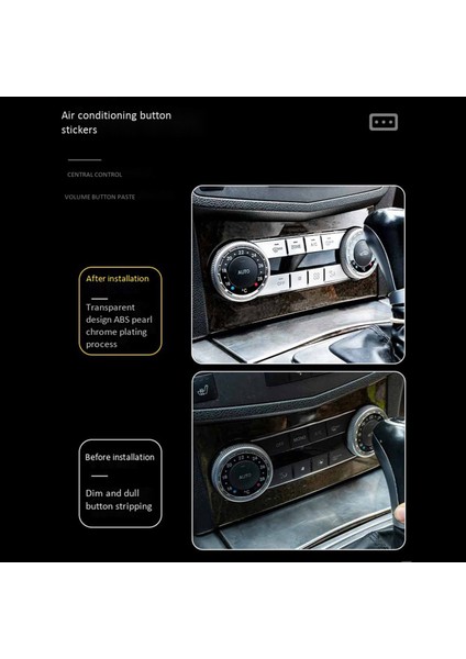 16PCS Ac Dash Düğmeleri Kapak Medya Hacim Düğmeleri Mercedes Benz C Glk Cls ml Gle W204 Için Kapak Çıkartmaları (Yurt Dışından) fırsatları