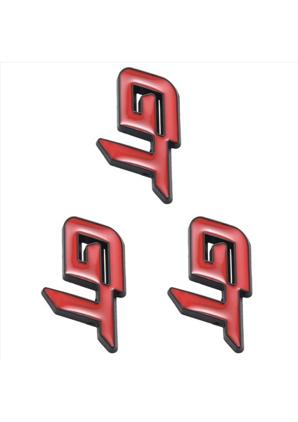 3x 3D Gt Logo Araba Sticker Ford Mustang Odak Focus Için Araba Dekor Sticker 2 3 Fiesta Ranger Mondeo Mk2 Kırmızı+Siyah (Yurt Dışından)
