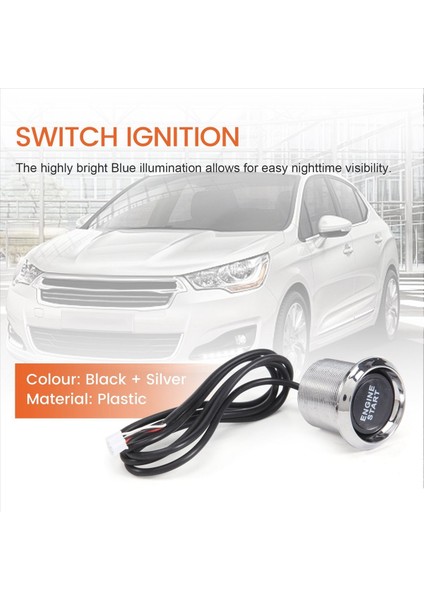 Araç Motoru Için Evrensel Push Düğmesi Anahtarı Ateşleme Başlangıç Kiti Mavi LED Araç Kontrol Eangine Işığı (Yurt Dışından) indirimleri