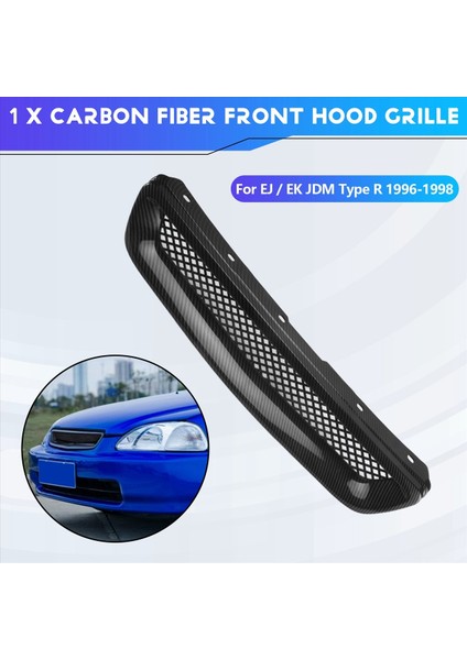 96-98 Honda Civic Ej/ek Jdm Type R Için Araba Karbon Fiber Örgü Ön Kaput Izgara Izgarası (Yurt Dışından) fırsatları