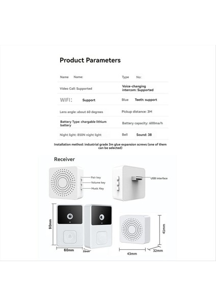 Video Kablosuz Akıllı Kapı Zili Kiti Wifi Video Kapı Zili Kamera Gece Görüşü Iki Yönlü Ses Bulut Depolama Güvenlik Kapı Zili (Yurt Dışından) fırsatları