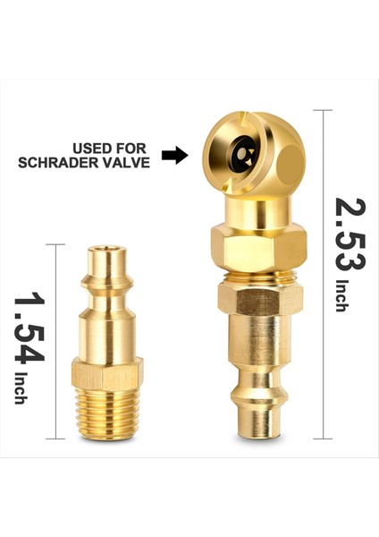 2 Pack Taşınabilir Hava Aynaları Katı Metal Kapalı Top Havası Chuck+1/4 Inç Npt Standart Hızlı Fiş Lastik Şişirme Göstergesi Nozul (Yurt Dışından) fiyatları