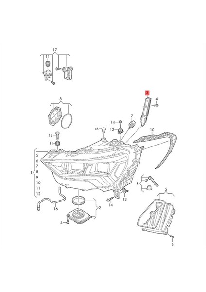 Audi Q3 Sportback 2019-2023 Drl Günışığı Çalıştırma Lambası Modülleri (Yurt Dışından)