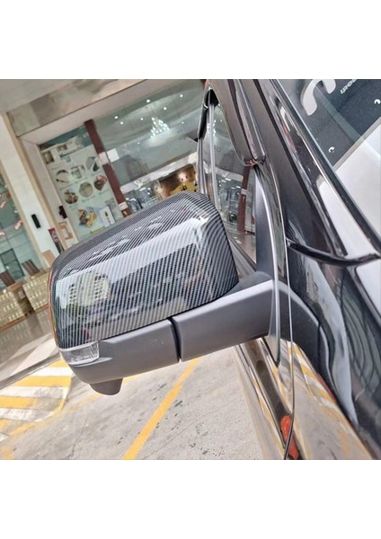 Ford Ranger Için 2023 2024 Araba Yan Kapı Arka Görünüm Ayna Kapak Kapağı Trim Aksesuarları Abs Karbon Fiber (Yurt Dışından) fiyatları
