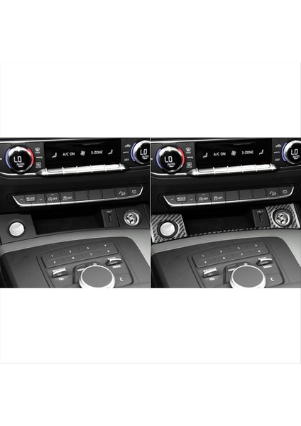 Audi Q5L Fy Sq5 18-2024 Lhd Dash Push Motor Başlatma Düğmesi Panel Kapak Iç Döşeme Çıkartma Çıkartması Için Gerçek Karbon Fiber (Yurt Dışından) indirimleri