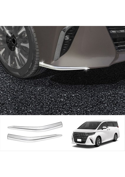 Toyota Alphard 40 Serisi 2023+ Ön Tampon Dudak Açısı Difüzör Splitter Spoiler Protector Gümüş (Yurt Dışından) fiyatları