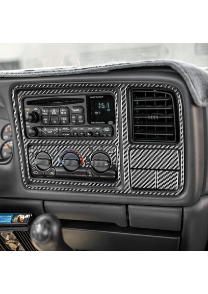 Chevy Silverado Için Karbon Fiber 1500 1999-2002 Konsol Hava Havalandırma Kapağı Fm Ayar Anahtarı Kapak Trim Aksesuarları (Yurt Dışından) indirimleri