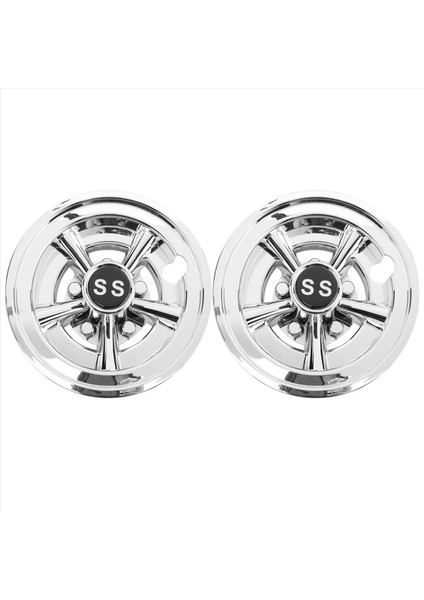 2pcs 8inch Ss Golf Arabası Tekerleği Kapaklar 5 Konuşulmuş Tasarım Hub Kapağı Için Golf Arabaları Için Kulüp Arabası Ezgo Yamaha (Yurt Dışından)