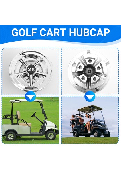 2pcs 8inch Ss Golf Arabası Tekerleği Kapaklar 5 Konuşulmuş Tasarım Hub Kapağı Için Golf Arabaları Için Kulüp Arabası Ezgo Yamaha (Yurt Dışından) indirimleri