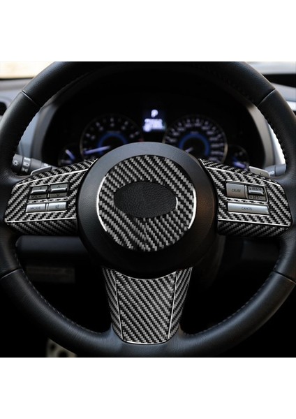 Subaru Için Karbon Fiber Legacy Outback 2010-2014 Direksiyon Simidi Düğmesi Panel Kapak Döşeme Çıkartma Aksesuarları Lhd A (Yurt Dışından) fırsatları