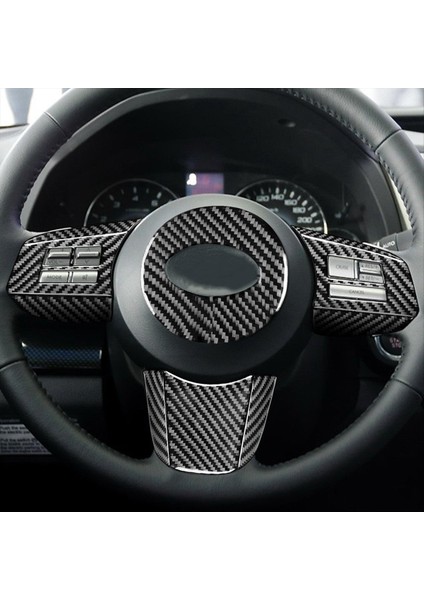 Subaru Için Karbon Fiber Legacy Outback 2010-2014 Direksiyon Simidi Düğmesi Panel Kapak Döşeme Çıkartma Aksesuarları Lhd A (Yurt Dışından) indirimleri