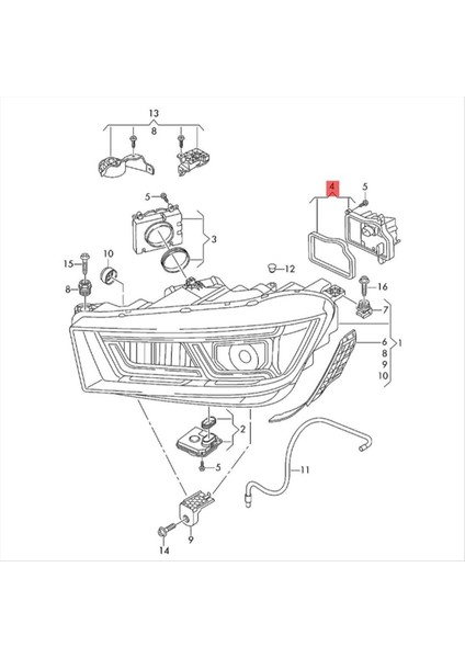 Sol Ön Far LED Modülü Audi Q5 Sq5 3 0l 2017-2020 6002TX0413 10LED Lamba Boncukları Drl Işık Kaynağı (Yurt Dışından)