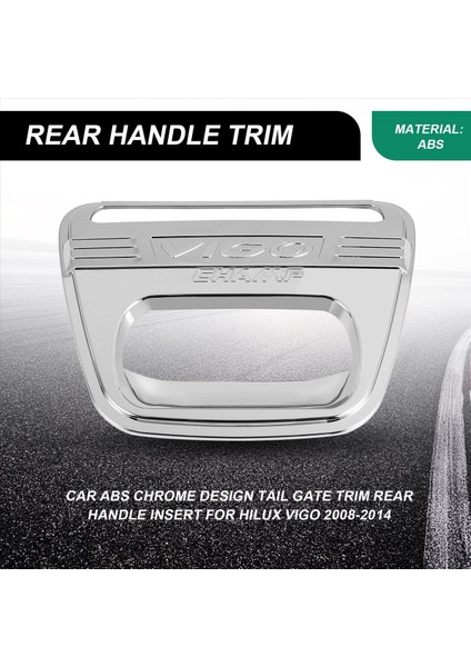 Toyota Hilux Vigo 2008-2014 Için Araba Abs Krom Tasarım Kuyruk Kapısı Trim Arka Kolu (Yurt Dışından) fırsatları