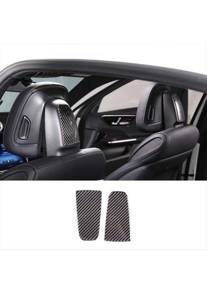 Mercedes-Benz C-Class W206 2022 2023 Yumuşak Karbon Fiber Araba Koltuğu Başlık Kapağı Kapak Trim Sticker Iç Aksesuarlar (Yurt Dışından) fırsatları