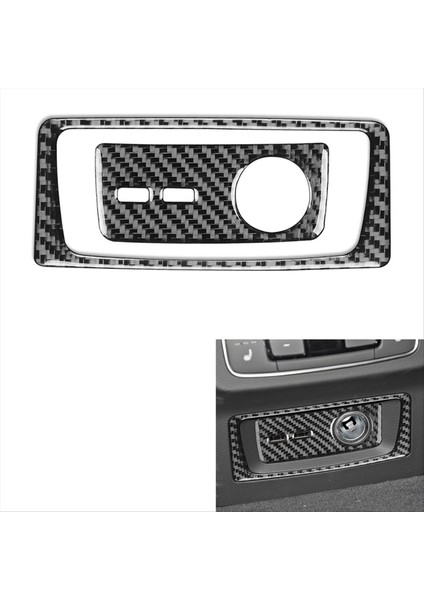 Audi Q5L Fy Sq5 2018-2024 Için Gerçek Karbon Fiber Lhd Arka Çakır Çıkar Power Panel Kapak Iç Trim Çıkartma (Yurt Dışından) fırsatları