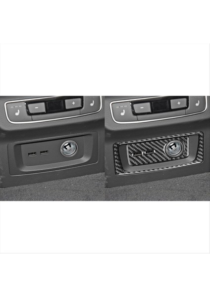 Audi Q5L Fy Sq5 2018-2024 Için Gerçek Karbon Fiber Lhd Arka Çakır Çıkar Power Panel Kapak Iç Trim Çıkartma (Yurt Dışından) indirimleri