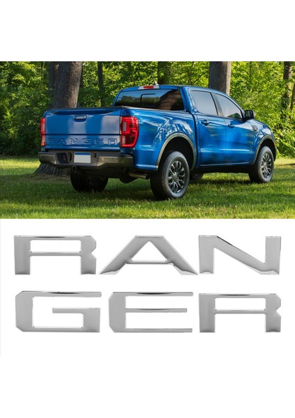 Tailgate Ford Ranger 2019 2020 3D Yükseltme ve Çıkartma Mektupları Bagaj Kapağı Amblemleri (Gümüş) Için Mektuplar Ekle (Yurt Dışından) indirimleri