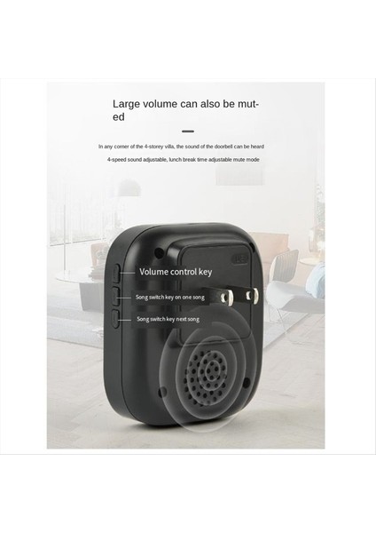 Ingiltere Fiş Su Geçirmez Akıllı Kapı Zili Kablosuz Kapı Zili IP68 Home Door Bell Akıllı 38 Şarkılar 4 Seviye Hacim Kontrolü (Yurt Dışından) fırsatları
