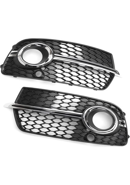 1 Çift Araba Ön Sis Izgarası Izgara Kapağı Audi Q5 S-Line 2013-2017 8R0807682N 8R0807681S (Yurt Dışından)