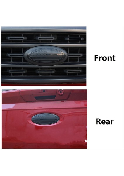 Ford Için Ön Izgara Arka Bagaj Kapısı Amblemi 9 5 Inç Abd Bayrağı Amblem Logosu F150 Mustang Bronco Abs Black (Yurt Dışından) modelleri
