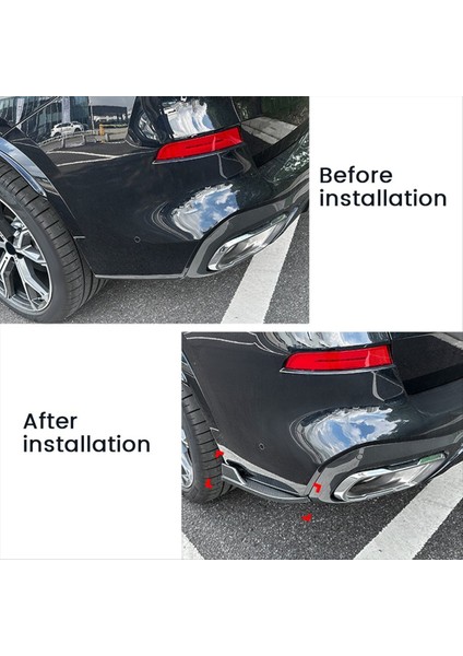 Bmw X5 G05 M Sport 2019-2023 Arka Tampon Dudak Açısı Difüzör Splusör Spoiler Koruyucu Karbon Fiber (Yurt Dışından) fırsatları