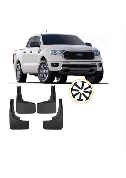 Ford Ranger Için 2019-2023 Araba Çamur Flaps Splash Guard Mudguard Çamurlu Çamurluk Dış Kapak (Yurt Dışından) modelleri