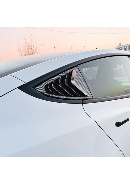 Tesla Model 3 Highland 2024 Kantı Yan Hava Trim Üçgen Aksesuarları Karbon (Yurt Dışından) fırsatları